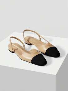 Chaussures plates confortables en patchwork pour femmes, pour les vacances, l'été, les vacances de printemps et Pâques Nude