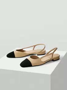 Chaussures plates confortables en patchwork pour femmes, pour les vacances, l'été, les vacances de printemps et Pâques Nude