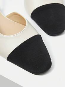 Chaussures plates confortables en patchwork pour femmes, pour les vacances, l'été, les vacances de printemps et Pâques Beige