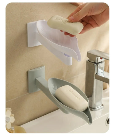 Porte-savon mural New Leaf, non perforé, pour salle de bain, toilettes, maison