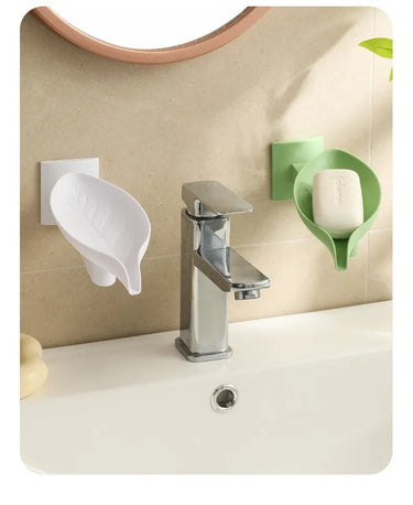 Porte-savon mural New Leaf, non perforé, pour salle de bain, toilettes, maison