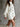 Sweat-shirt long pour femmes, col montant, manches, décoration de boutons métallique