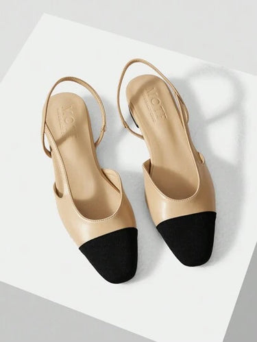 Chaussures plates confortables en patchwork pour femmes, pour les vacances, l'été, les vacances de printemps et Pâques Nude