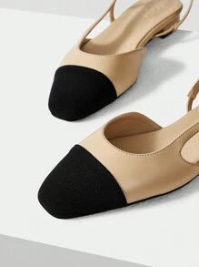 Chaussures plates confortables en patchwork pour femmes, pour les vacances, l'été, les vacances de printemps et Pâques Nude