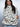 Sweat-shirt oversize en polaire sherpa à imprimé floral, col montant