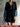 Robe décontractée ample mi-longue pour femmes, effet denim, col à revers, patchwork et couleurs contrastées