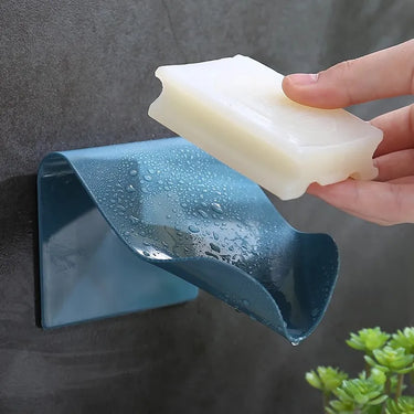 Porte-savon mural en plastique, auto-adhésif, pour salle de bain
