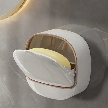 Boîte à savon murale en ABS avec couvercle, étanche, pour salle de bain, rangement de voyage