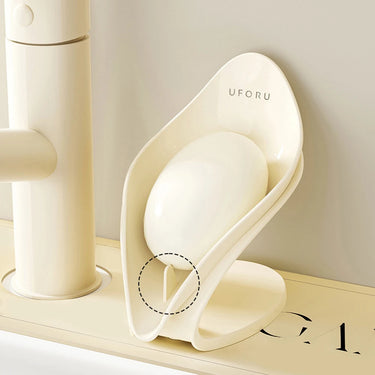 Porte-savon avec égouttoir, facile à nettoyer, économiseur de savon, anti-séchage, bac à savon mou pour douche, salle de bain, cuisine